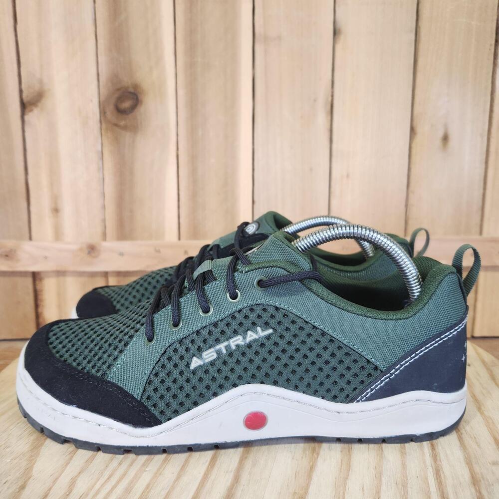 Astral Techyak Shoes Mens 9 Green Mesh Walking Trail Sneakers Non Slip